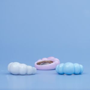 Sculptural silver ring with a cloud motif