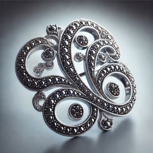 Marcasite brooch pin