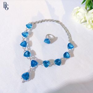 Blue sapphire and Diamond Pendant