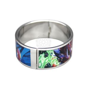 Brass enamel Hinged Bangle